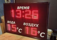 Табло для бассейна 1000х700 мм красное свечение